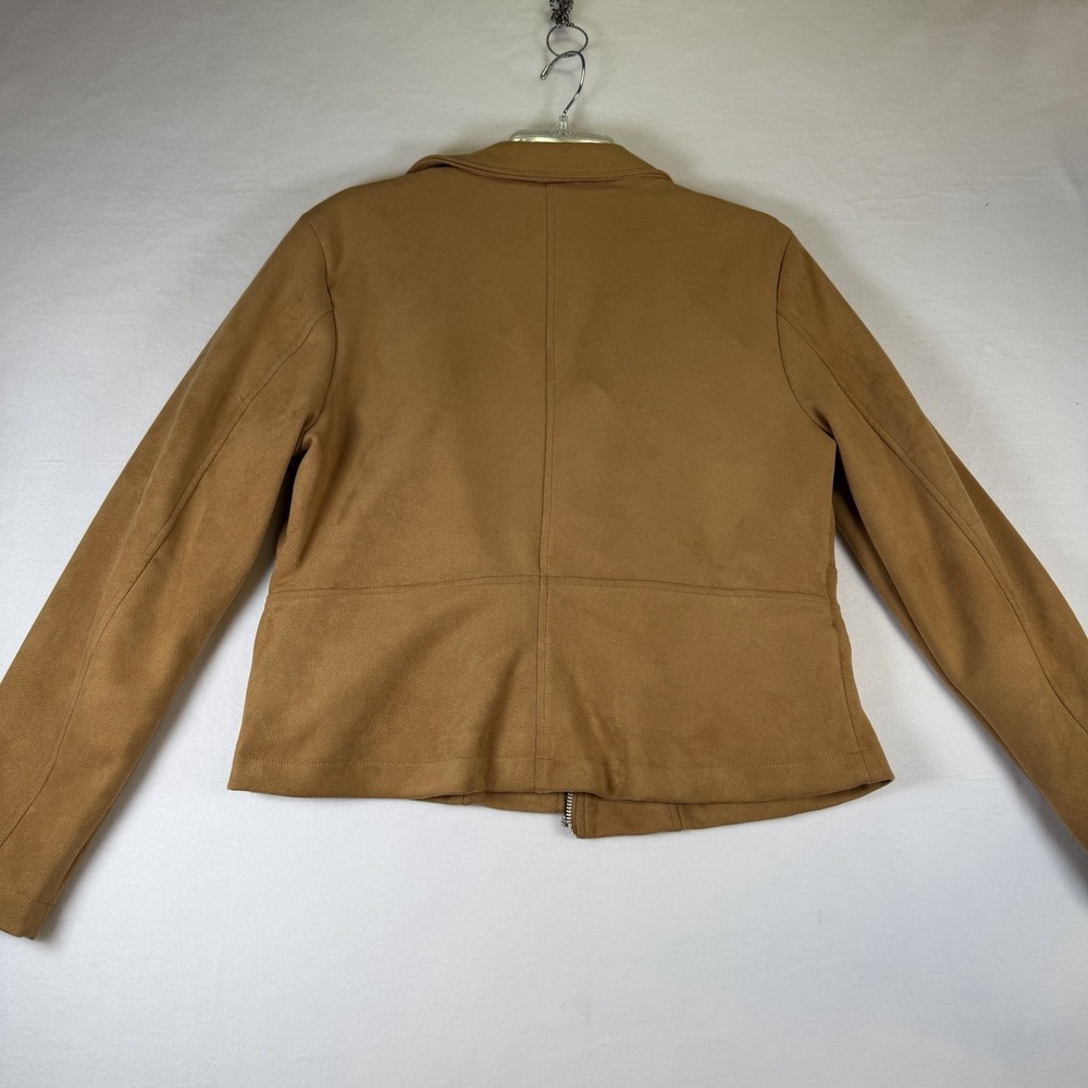 Ookie & Lala Faux Suede Moto Jacket Size L - Picture 3 of 10
